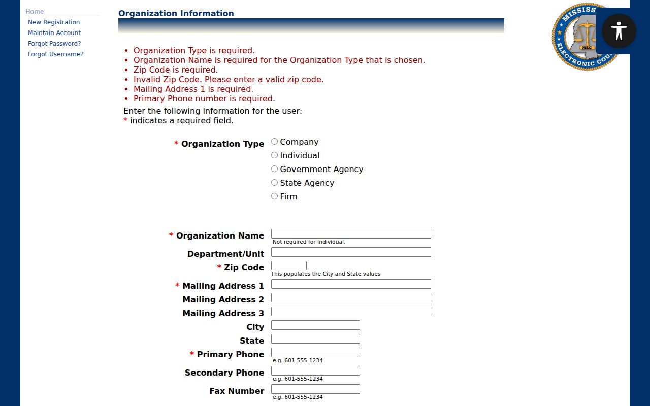Wayne County civil court docket PAMEC registration record fields
