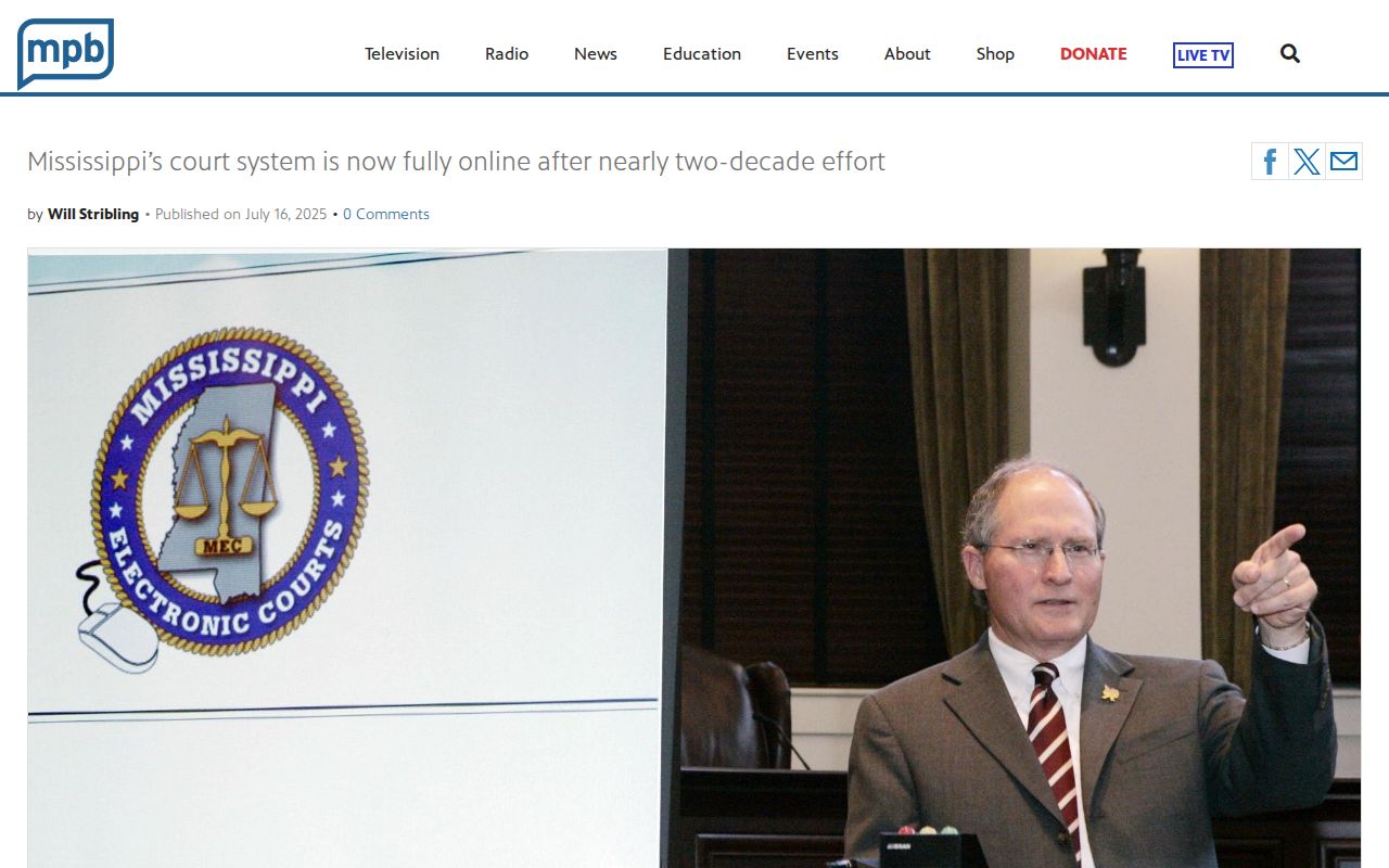 Wayne County court docket access and Mississippi electronic court transition