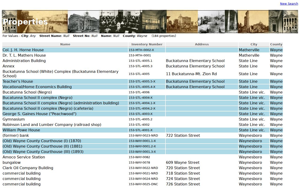 Waynesboro court records and historic Wayne public-building research