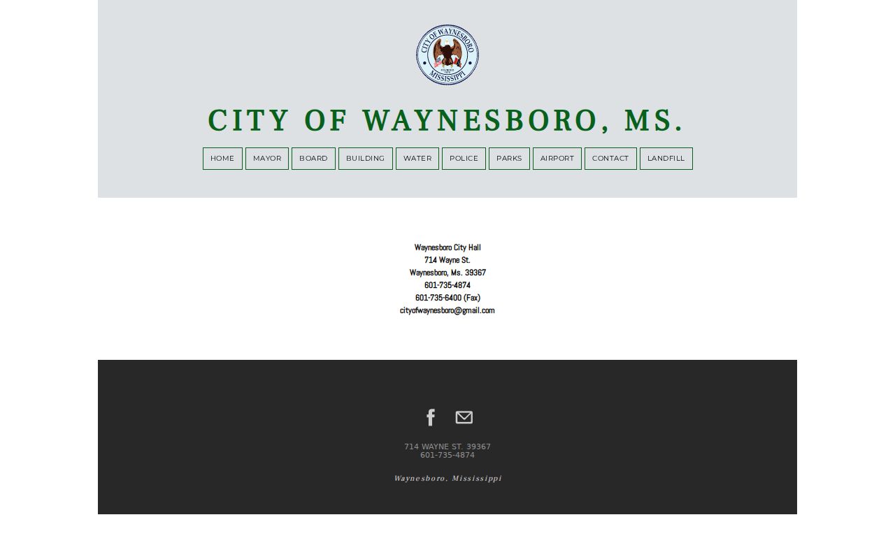 Waynesboro court records and current city contact information